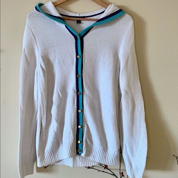 Tommy Hilfiger Knit Sailing Sweater Gold Buttons L - Picture 1 of 4